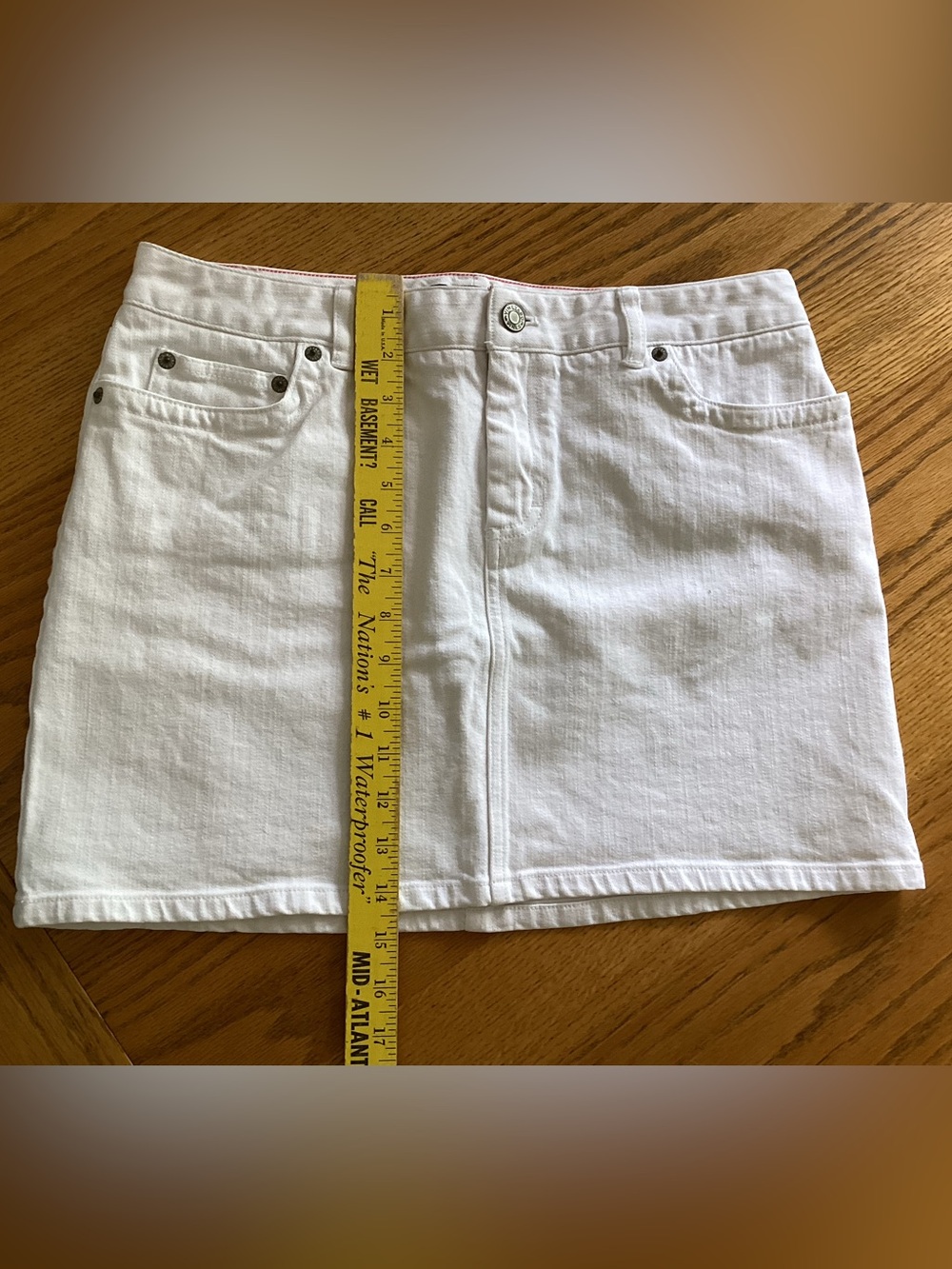 Vineyard Vines White Denim Mini Skirt